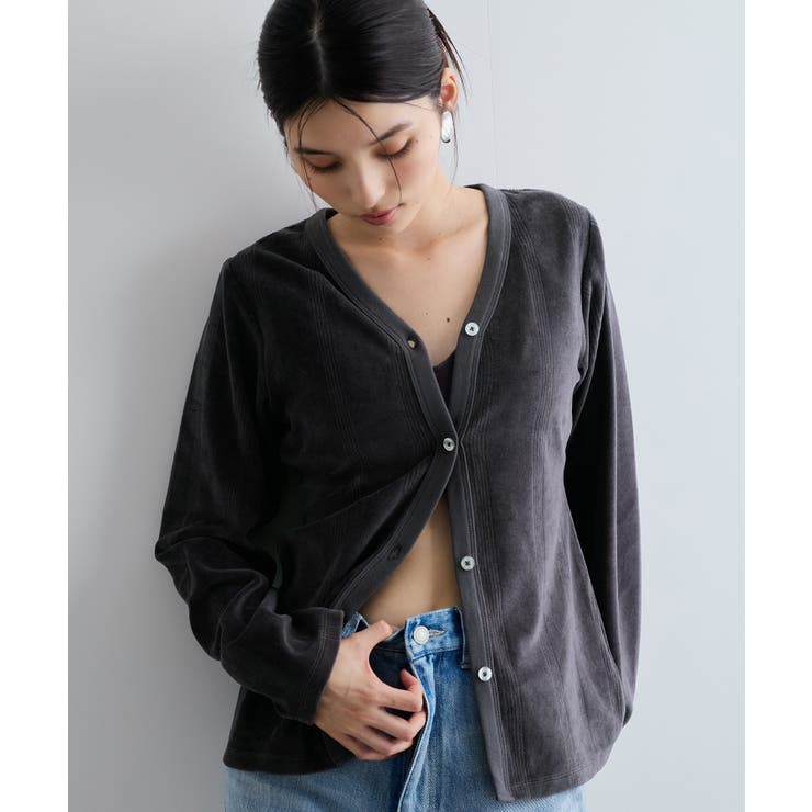 【Miller】VIS別注モデルベロアボタンアップカーディガン【洗える】 | VIS  | 詳細画像21 