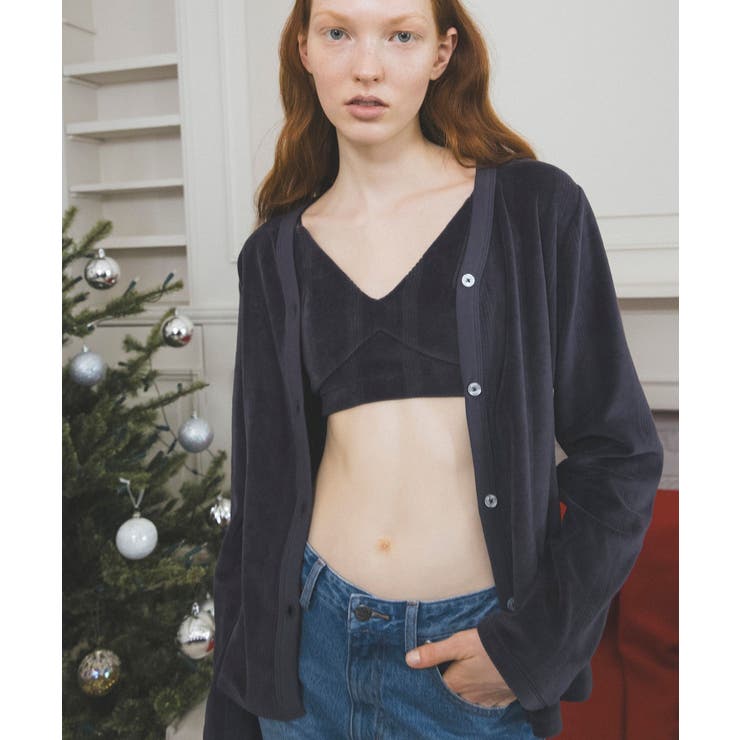 【Miller】VIS別注モデルベロアボタンアップカーディガン【洗える】 | VIS  | 詳細画像3 