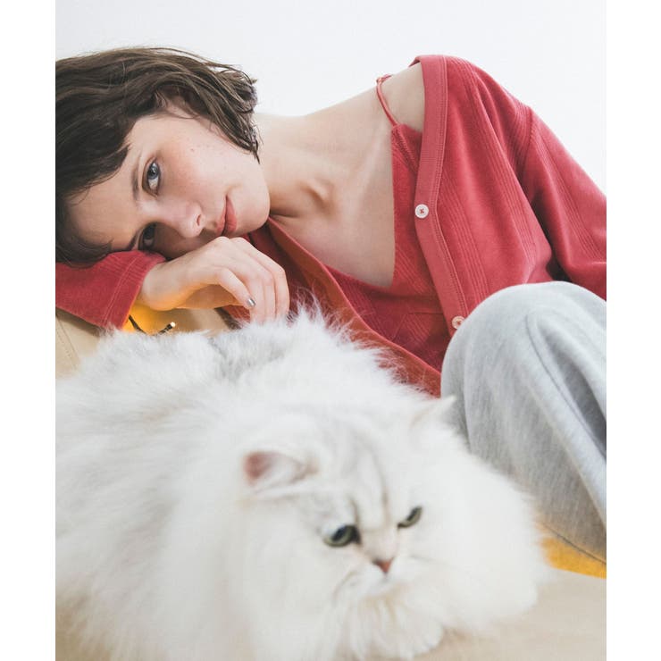 【Miller】VIS別注モデルベロアボタンアップカーディガン【洗える】 | VIS  | 詳細画像5 