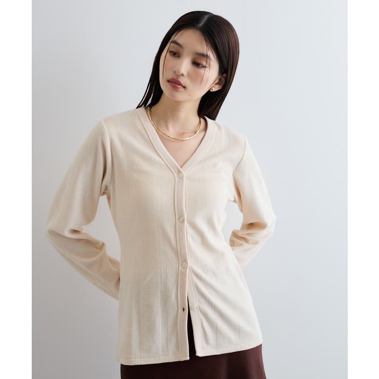 オフホワイト(15) | 【Miller】VIS別注モデルベロアボタンアップカーディガン【洗える】 | VIS 
