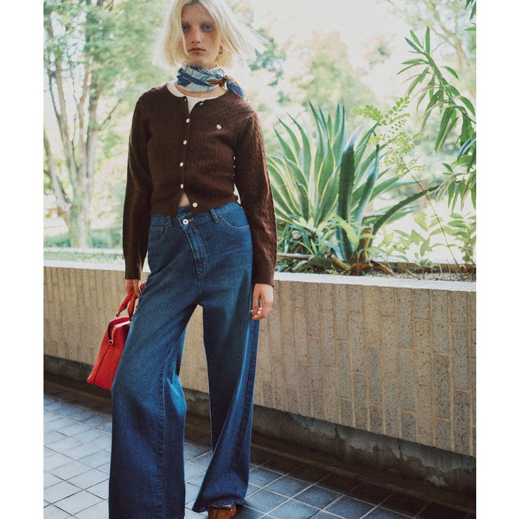 【POLO BCS】VIS別注ミニケーブルノーカラーニットカーディガン | VIS  | 詳細画像10 