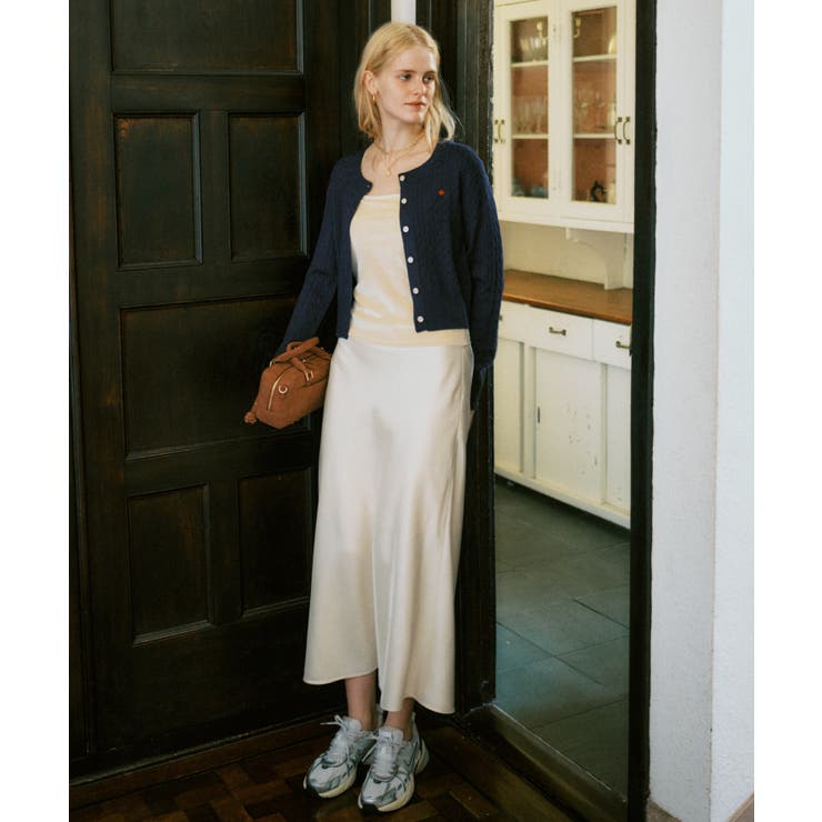 【POLO BCS】VIS別注ミニケーブルノーカラーニットカーディガン | VIS  | 詳細画像12 