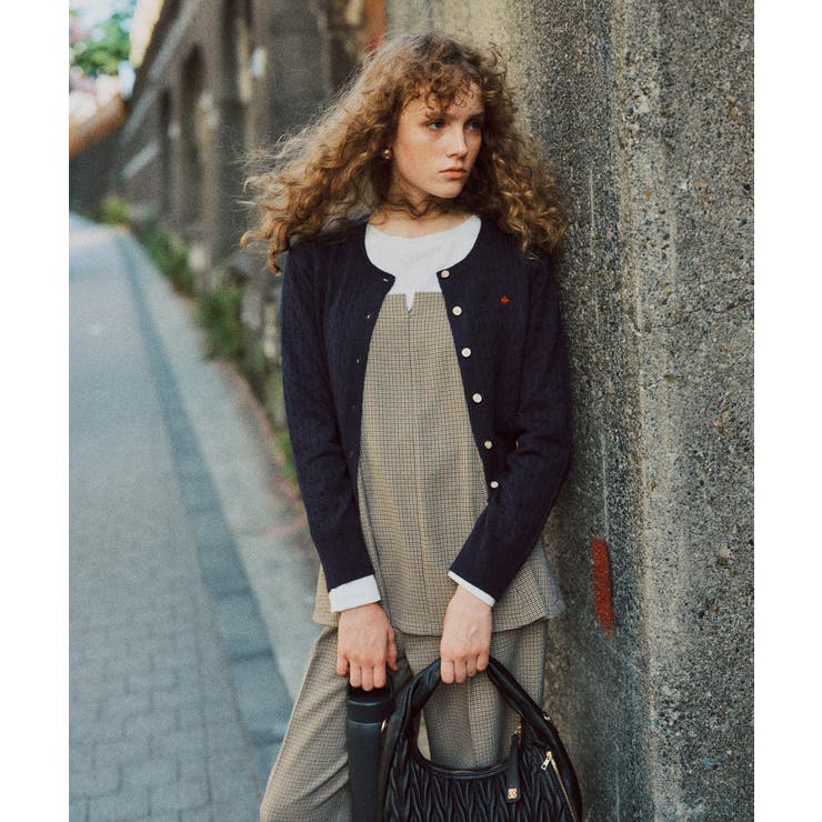 【POLO BCS】VIS別注ミニケーブルノーカラーニットカーディガン | VIS  | 詳細画像18 