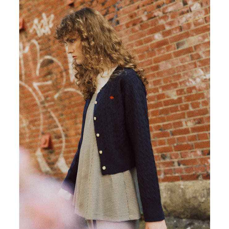 【POLO BCS】VIS別注ミニケーブルノーカラーニットカーディガン | VIS  | 詳細画像19 