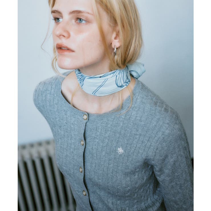 【POLO BCS】VIS別注ミニケーブルノーカラーニットカーディガン | VIS  | 詳細画像22 