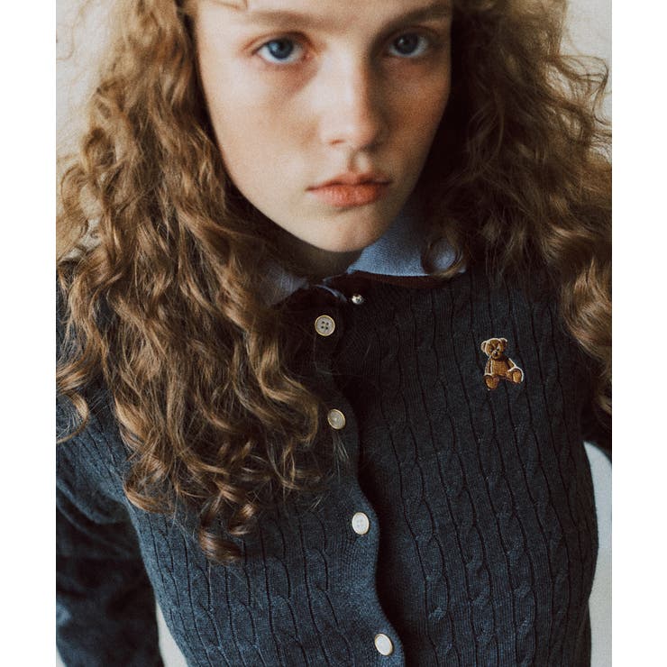 【POLO BCS】VIS別注ミニケーブルノーカラーニットカーディガン | VIS  | 詳細画像28 