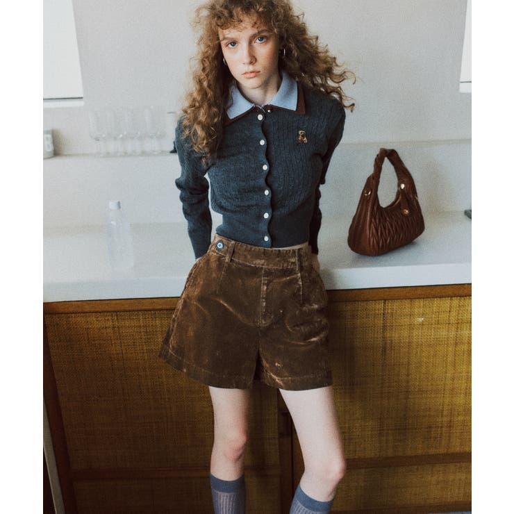 【POLO BCS】VIS別注ミニケーブルノーカラーニットカーディガン | VIS  | 詳細画像29 