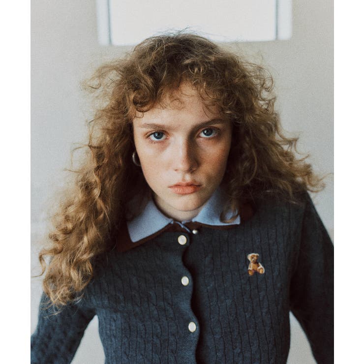 【POLO BCS】VIS別注ミニケーブルノーカラーニットカーディガン | VIS  | 詳細画像30 