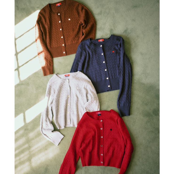 【POLO BCS】VIS別注ミニケーブルノーカラーニットカーディガン | VIS  | 詳細画像31 