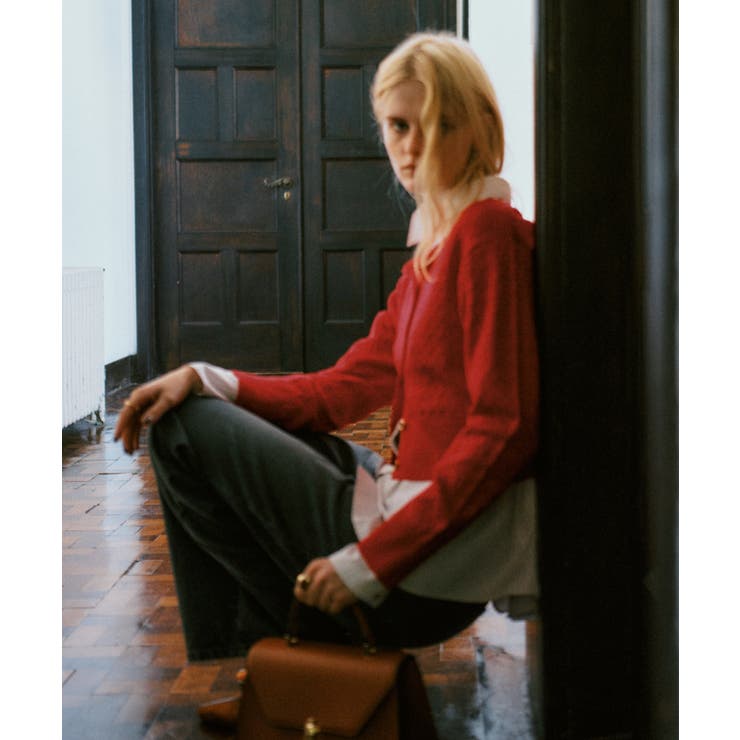 【POLO BCS】VIS別注ミニケーブルノーカラーニットカーディガン | VIS  | 詳細画像4 