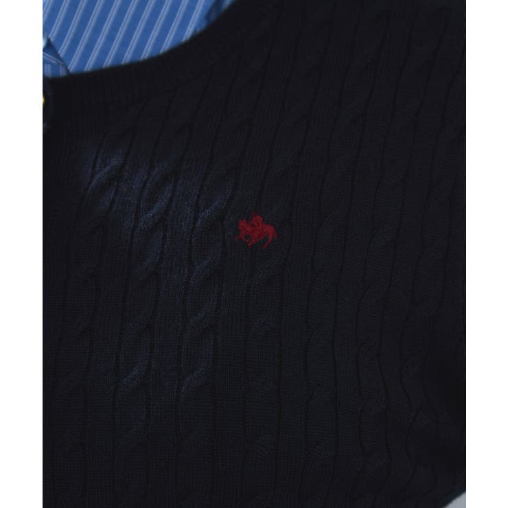 【POLO BCS】VIS別注ミニケーブルノーカラーニットカーディガン | VIS  | 詳細画像43 