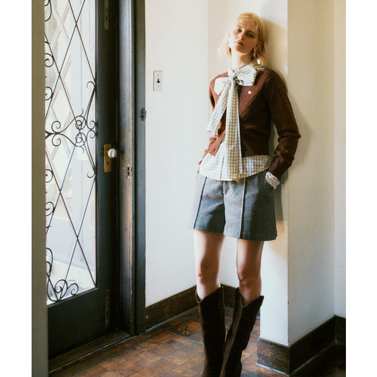 【POLO BCS】VIS別注ミニケーブルノーカラーニットカーディガン | VIS  | 詳細画像6 