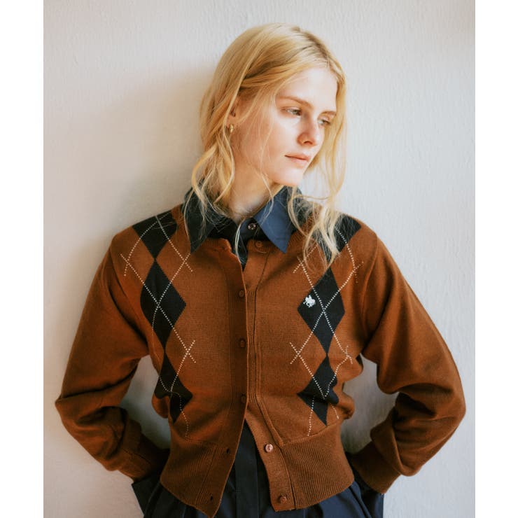 【POLO BCS】VIS別注アーガイルニットカーディガン | VIS  | 詳細画像1 