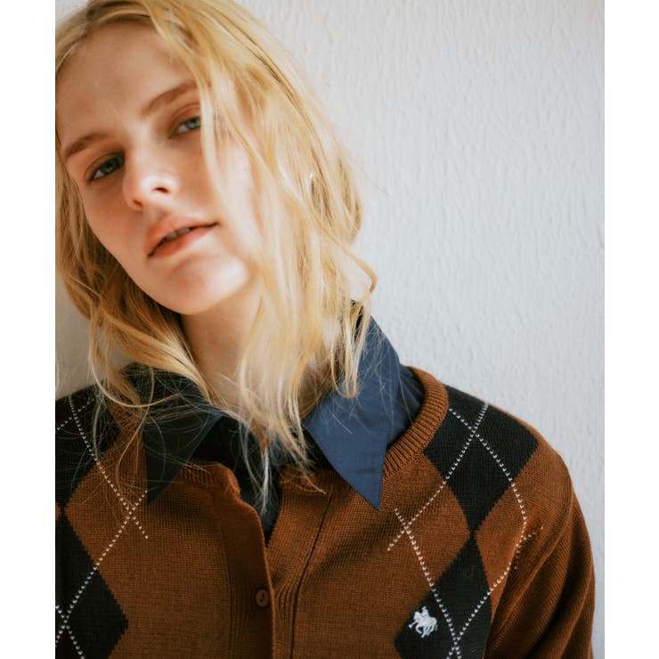 【POLO BCS】VIS別注アーガイルニットカーディガン | VIS  | 詳細画像7 