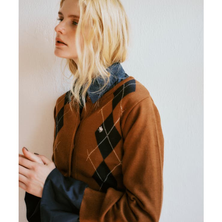 【POLO BCS】VIS別注アーガイルニットカーディガン | VIS  | 詳細画像8 