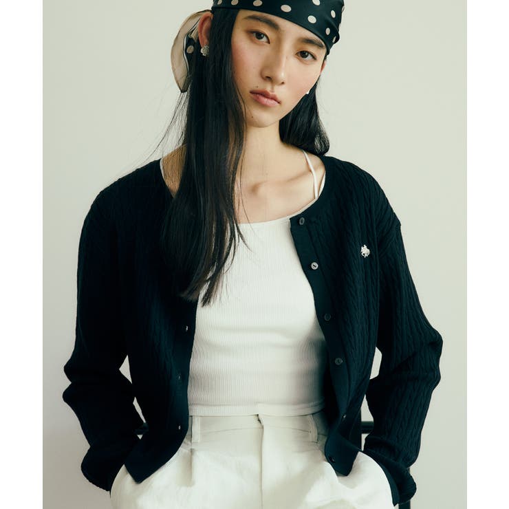 【POLO BCS】VIS別注ミニケーブルノーカラーカーディガン | VIS  | 詳細画像11 