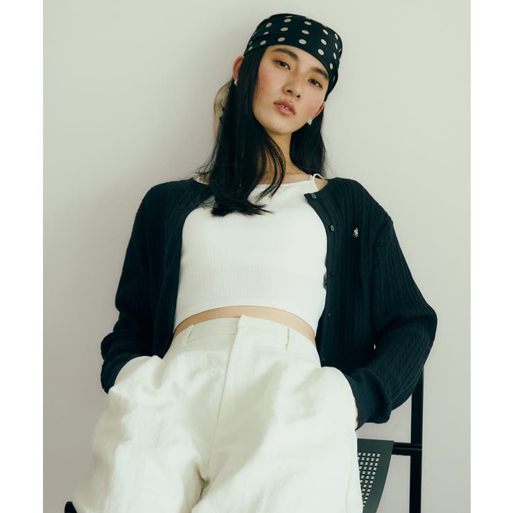 【POLO BCS】VIS別注ミニケーブルノーカラーカーディガン | VIS  | 詳細画像12 