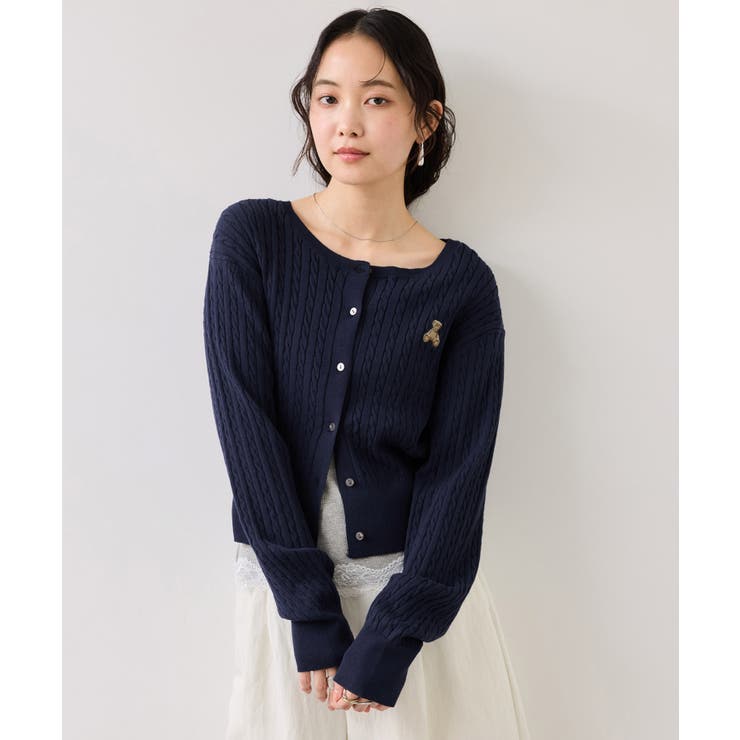 【POLO BCS】VIS別注ミニケーブルノーカラーカーディガン | VIS  | 詳細画像18 