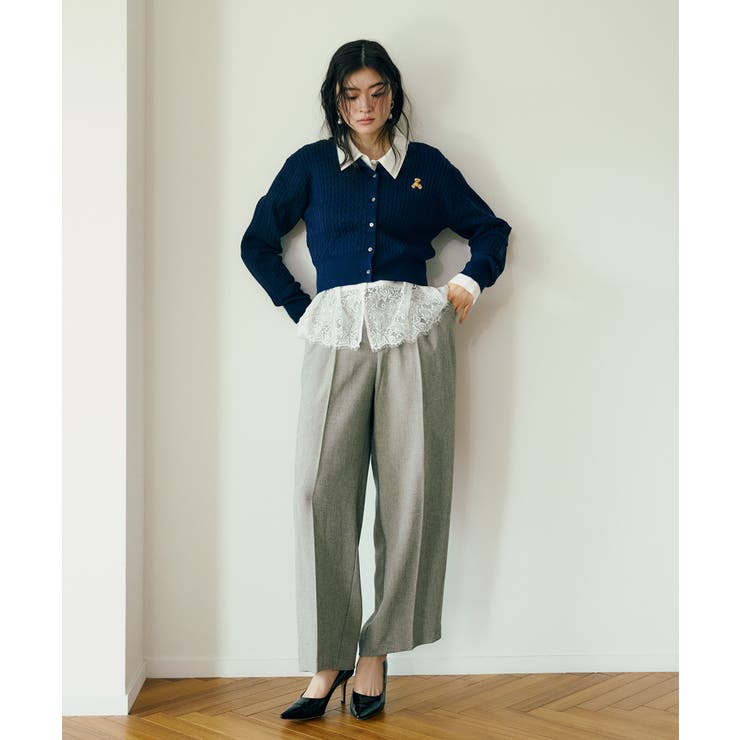 【POLO BCS】VIS別注ミニケーブルノーカラーカーディガン | VIS  | 詳細画像2 