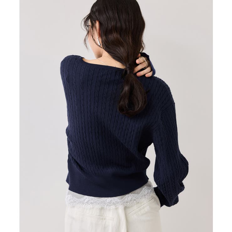 【POLO BCS】VIS別注ミニケーブルノーカラーカーディガン | VIS  | 詳細画像20 