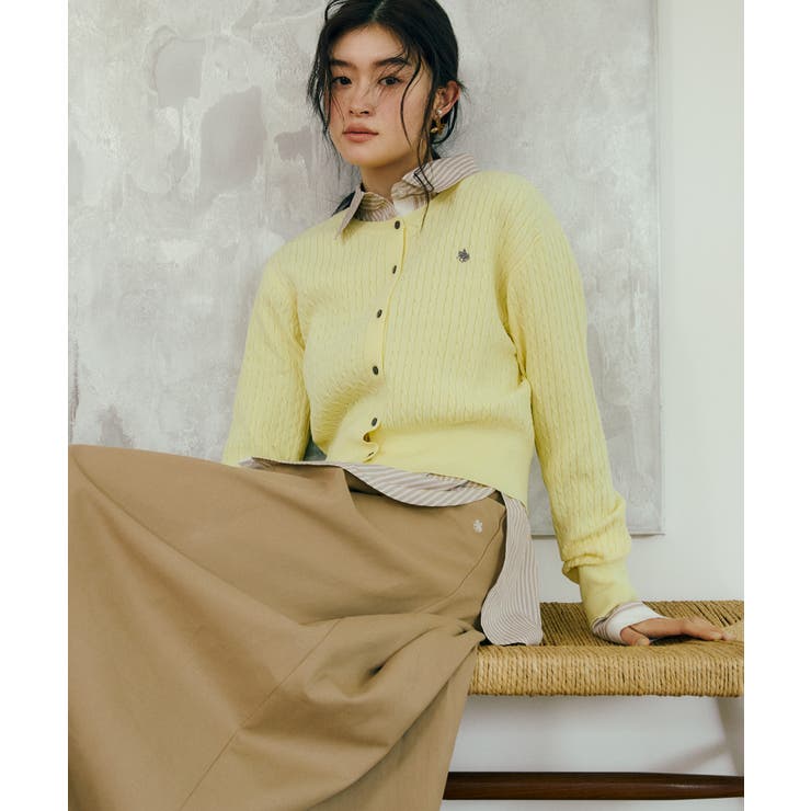 【POLO BCS】VIS別注ミニケーブルノーカラーカーディガン | VIS  | 詳細画像8 