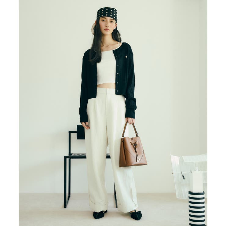 【POLO BCS】VIS別注ミニケーブルノーカラーカーディガン | VIS  | 詳細画像9 