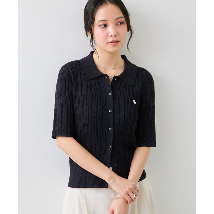 【POLO BCS】VIS別注ケーブルドッキング衿付きカーディガン | VIS  | 詳細画像35 