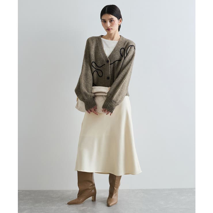 【WEB 一部店舗限定】リボンコード刺繍Vネックカーディガン【セットアップ対応】 | VIS  | 詳細画像16 