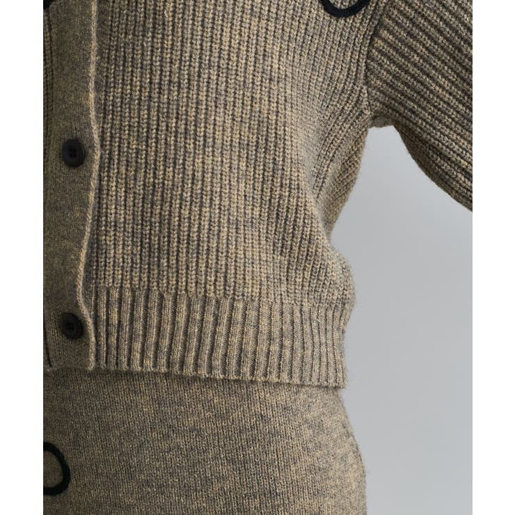 【WEB 一部店舗限定】リボンコード刺繍Vネックカーディガン【セットアップ対応】 | VIS  | 詳細画像35 