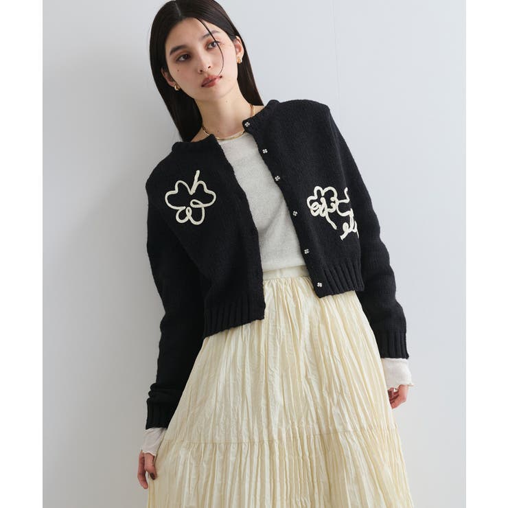 【WEB限定】刺繍フラワーカーディガン | VIS  | 詳細画像14 