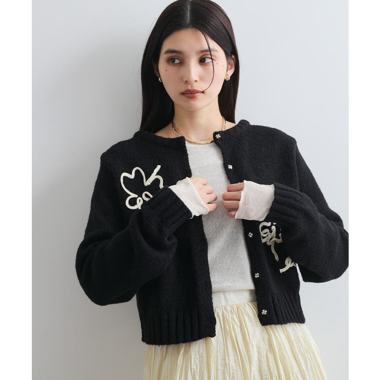 【WEB限定】刺繍フラワーカーディガン | VIS  | 詳細画像15 