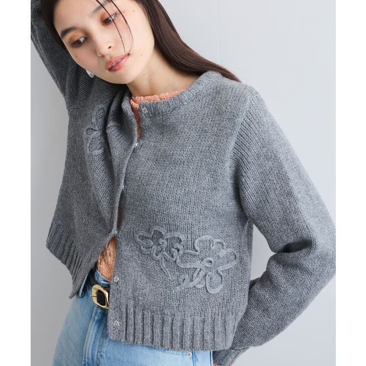 【WEB限定】刺繍フラワーカーディガン | VIS  | 詳細画像4 