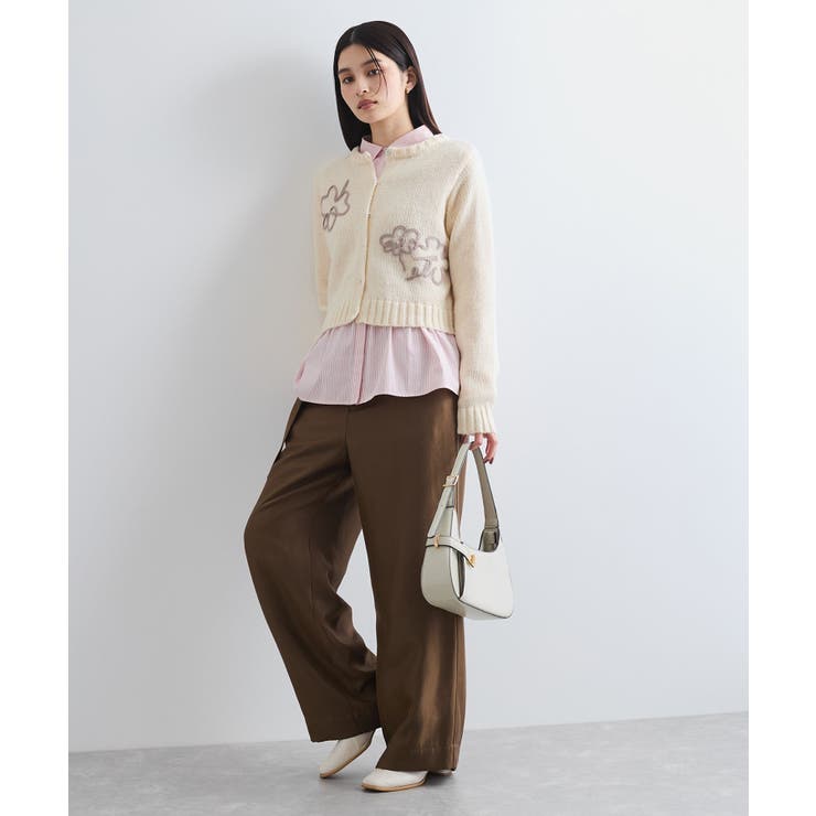 【WEB限定】刺繍フラワーカーディガン | VIS  | 詳細画像7 