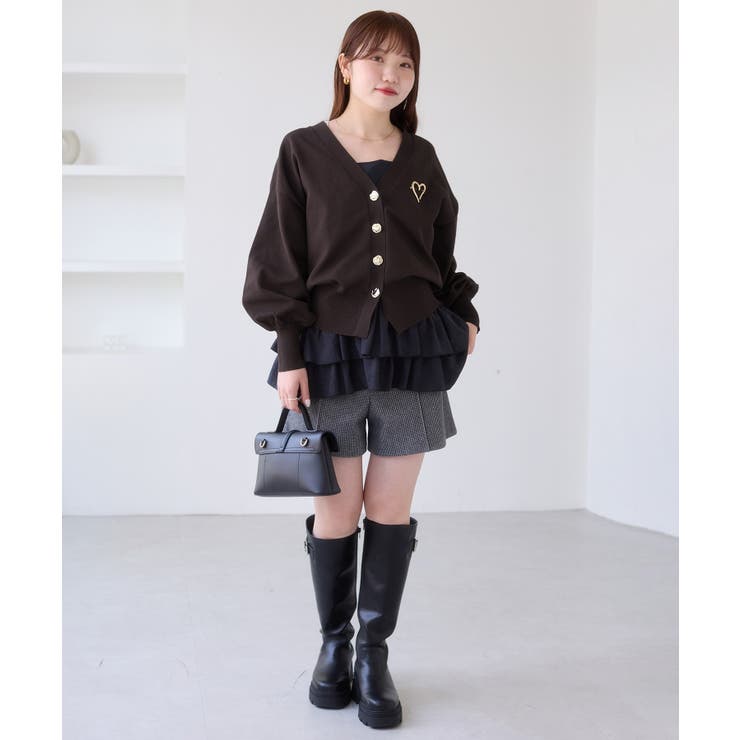 【WEB限定】メタル釦オーバーサイズカーディガン | VIS  | 詳細画像11 