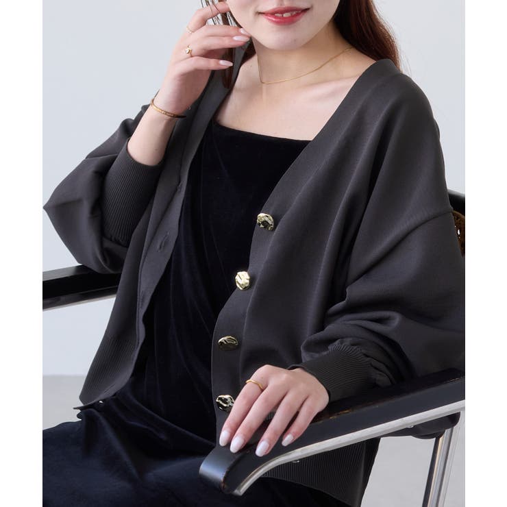 【WEB限定】メタル釦オーバーサイズカーディガン | VIS  | 詳細画像24 