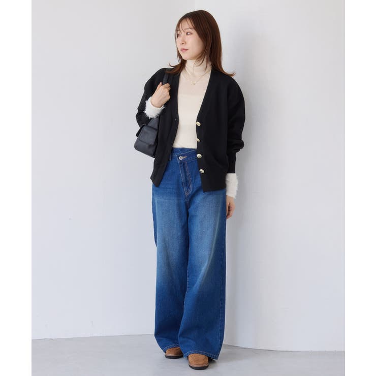 【WEB限定】メタル釦オーバーサイズカーディガン | VIS  | 詳細画像7 