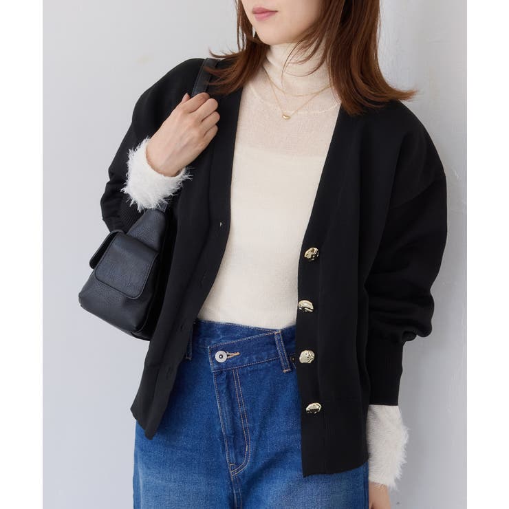 【WEB限定】メタル釦オーバーサイズカーディガン | VIS  | 詳細画像8 