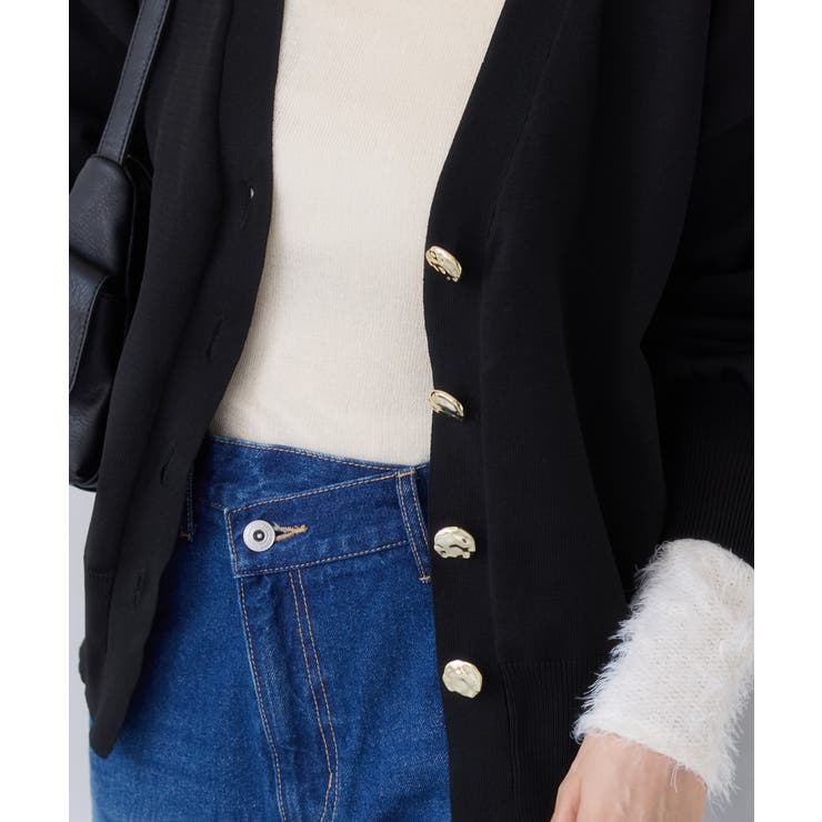 【WEB限定】メタル釦オーバーサイズカーディガン | VIS  | 詳細画像9 