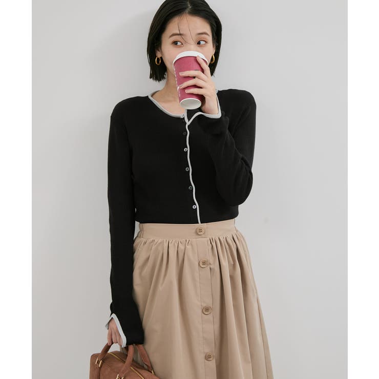 【WEB/一部店舗限定】配色メローバイカラーカーディガン | VIS  | 詳細画像11 