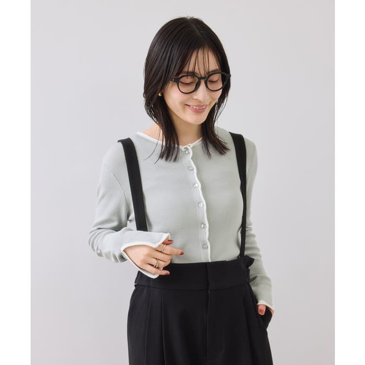 【WEB/一部店舗限定】配色メローバイカラーカーディガン | VIS  | 詳細画像14 