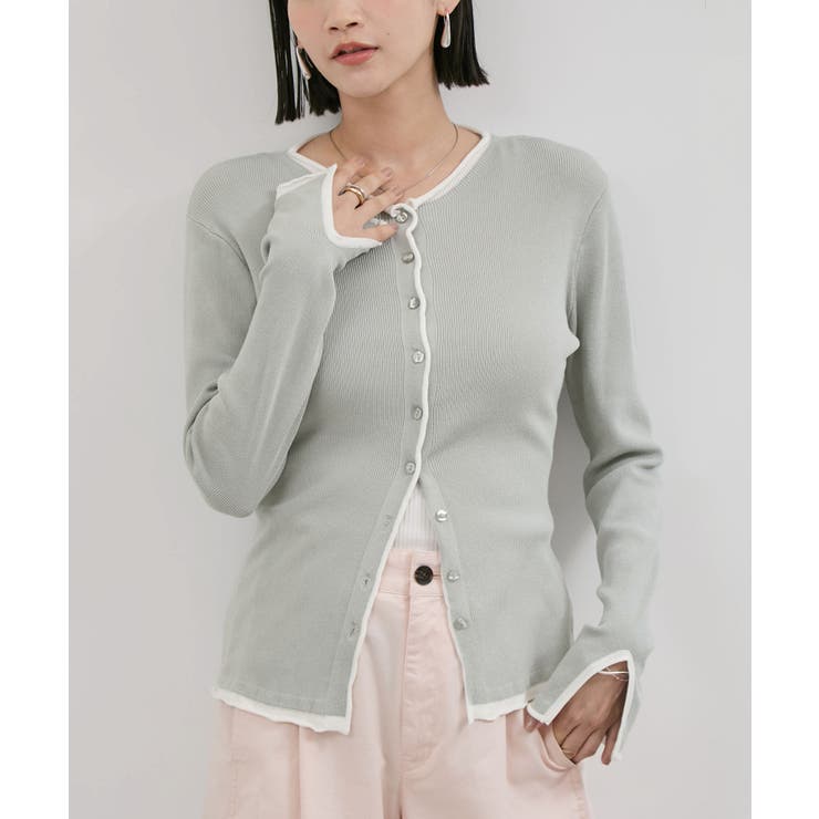 【WEB/一部店舗限定】配色メローバイカラーカーディガン | VIS  | 詳細画像19 