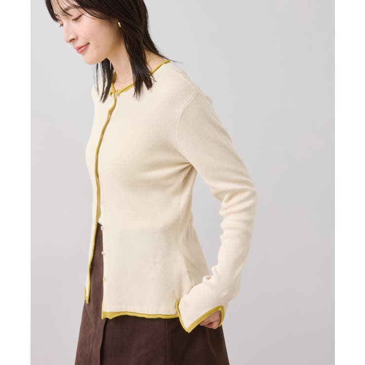【WEB/一部店舗限定】配色メローバイカラーカーディガン | VIS  | 詳細画像23 