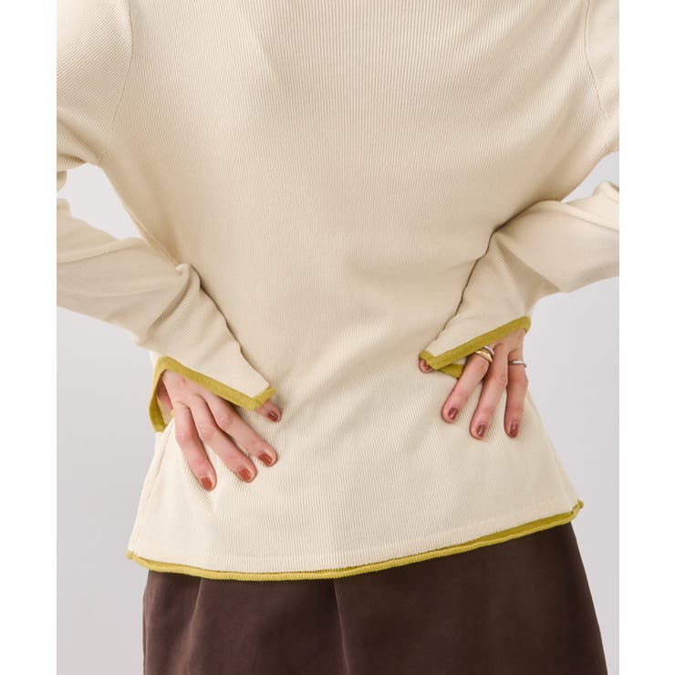 【WEB/一部店舗限定】配色メローバイカラーカーディガン | VIS  | 詳細画像24 