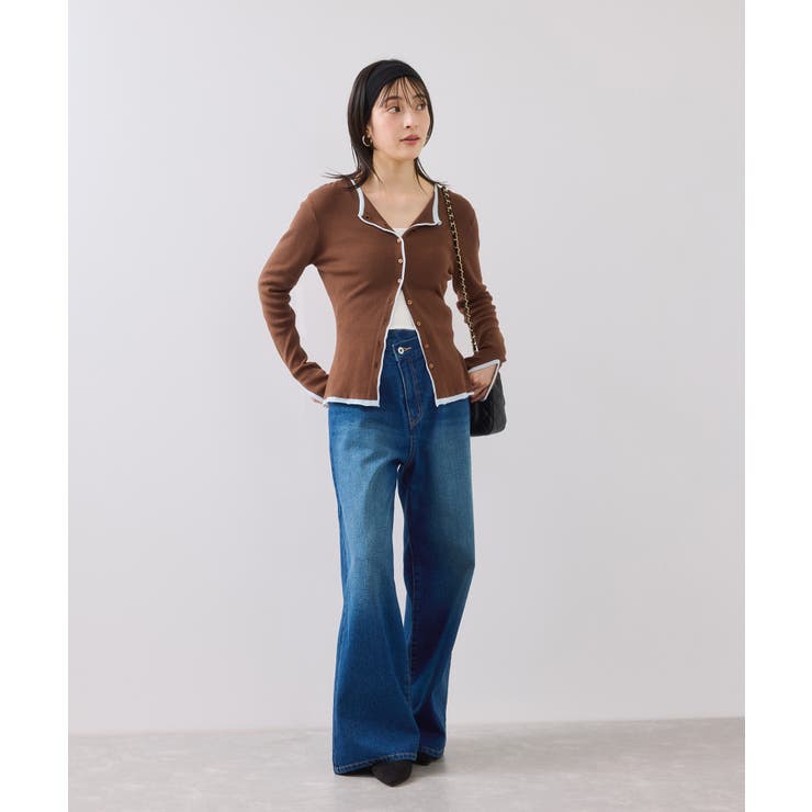 【WEB/一部店舗限定】配色メローバイカラーカーディガン | VIS  | 詳細画像27 