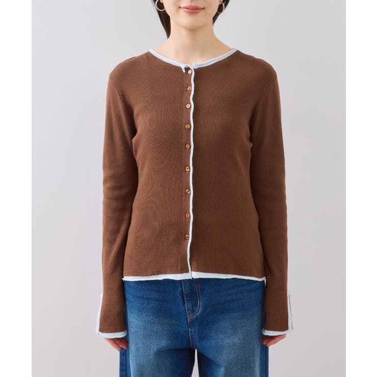 【WEB/一部店舗限定】配色メローバイカラーカーディガン | VIS  | 詳細画像33 