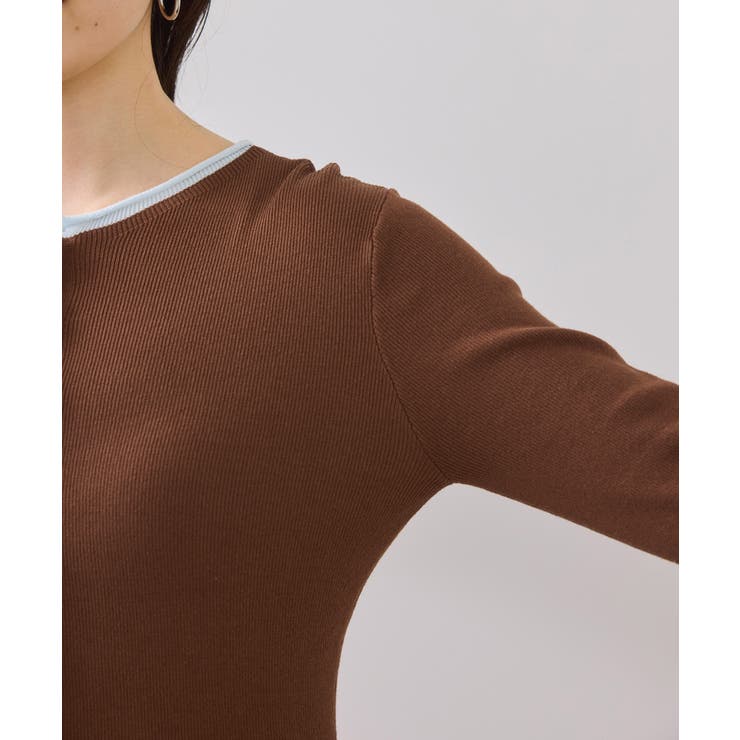 【WEB/一部店舗限定】配色メローバイカラーカーディガン | VIS  | 詳細画像37 