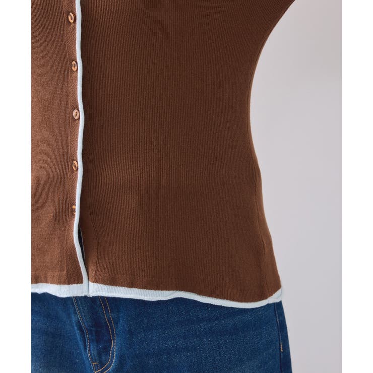 【WEB/一部店舗限定】配色メローバイカラーカーディガン | VIS  | 詳細画像38 