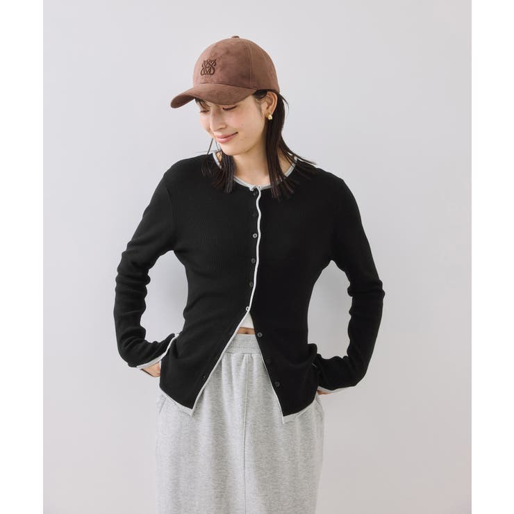 【WEB/一部店舗限定】配色メローバイカラーカーディガン | VIS  | 詳細画像5 