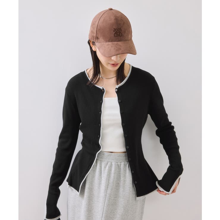 【WEB/一部店舗限定】配色メローバイカラーカーディガン | VIS  | 詳細画像9 