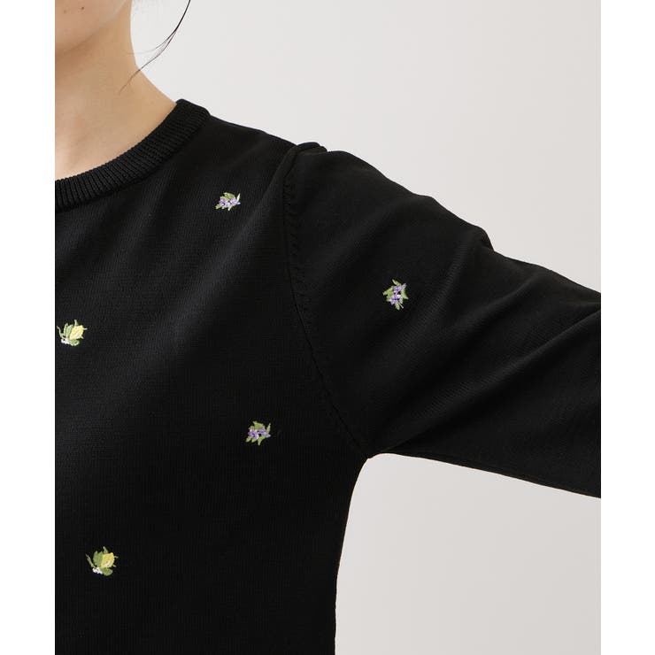 【WEB限定】フルーツ刺しゅうクルーネックカーディガン | VIS  | 詳細画像20 